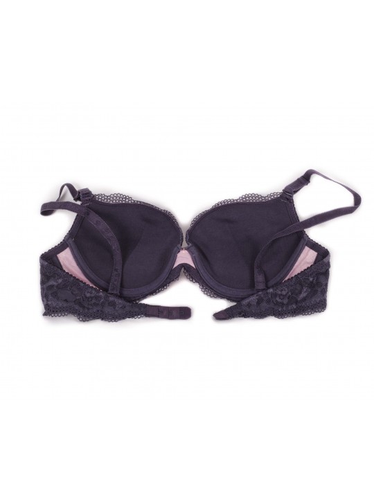 Бюстгальтер пуш ап з мереживною спинкою Anfen 2-013 сірий 2-013-1-1