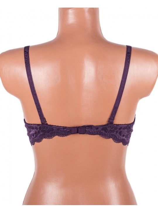 Бюстгальтер пуш ап з мереживною спинкою Anfen 2-013 фіолетовий 2-013-1