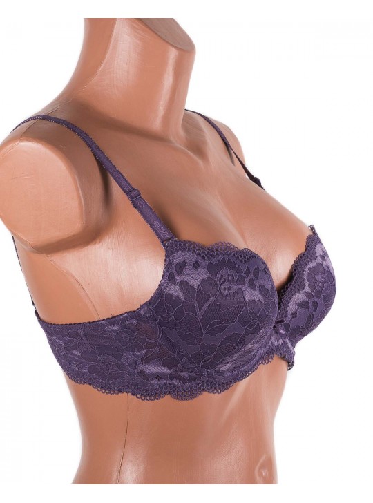 Бюстгальтер пуш ап з мереживною спинкою Anfen 2-013 мокко 2-013-2