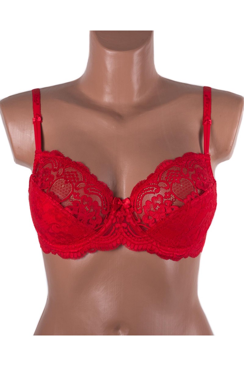 Бюстгальтер з мереживною спинкою Anfen 3-992 червоний 3-992-5