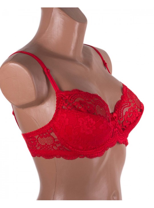 Бюстгальтер з мереживною спинкою Anfen 3-992 червоний 3-992-5