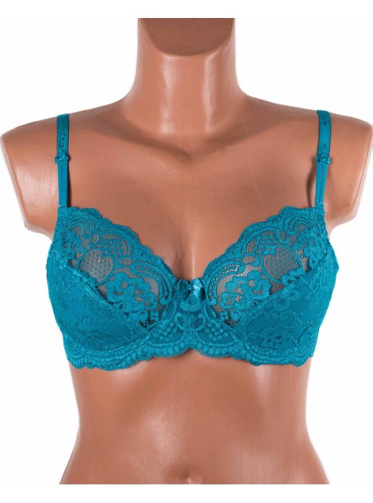 Бюстгальтер з мереживною спинкою Anfen 3-992 бірюзовий 3-992-6