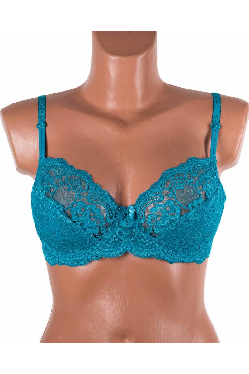 Бюстгальтер з мереживною спинкою Anfen 3-992 бірюзовий 3-992-6