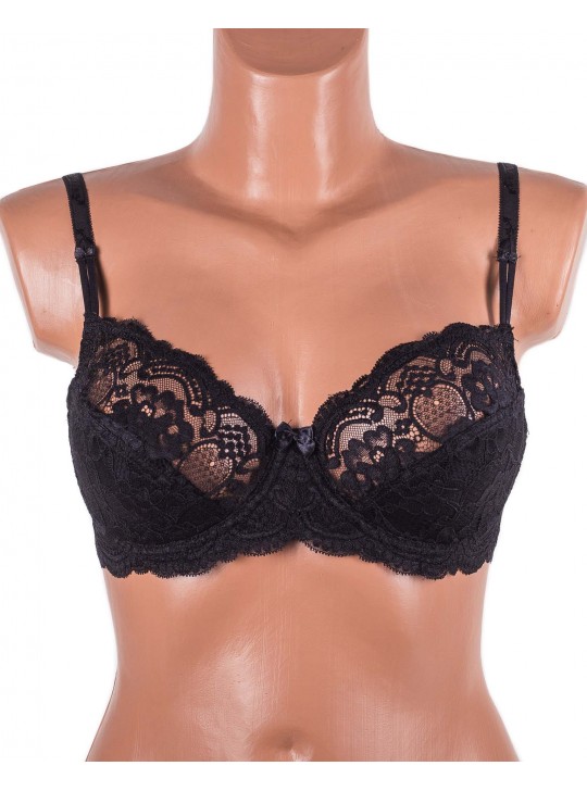 Бюстгальтер з мереживною спинкою Anfen 3-992 чорний 3-992-2