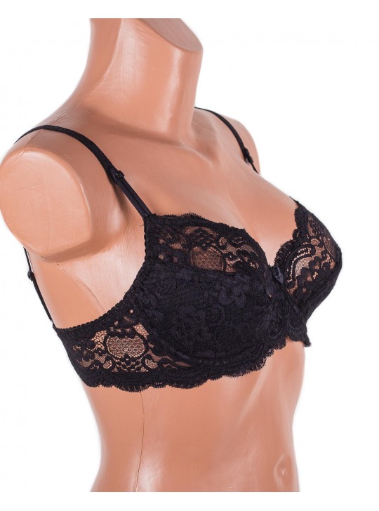 Бюстгальтер з мереживною спинкою Anfen 3-992 чорний 3-992-2