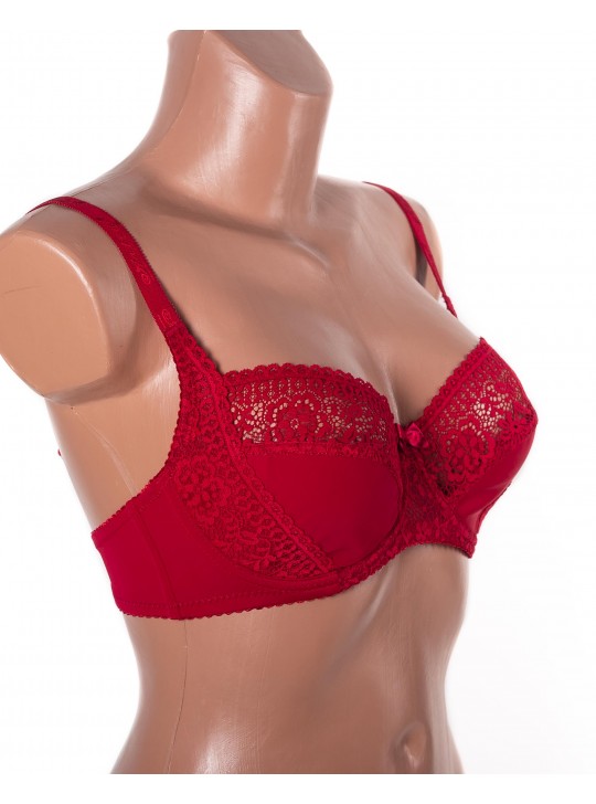 Бюстгальтер мереживний з м'якою чашкою Anfen 31-022 бордовий 31-022-8