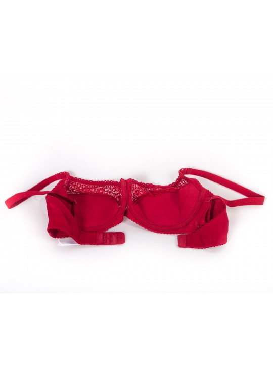 Бюстгальтер мереживний з м'якою чашкою Anfen 31-022 бордовий 31-022-8