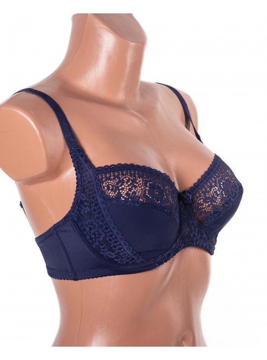 Бюстгальтер мереживний з м'якою чашкою Anfen 31-022 синій 31-022-4