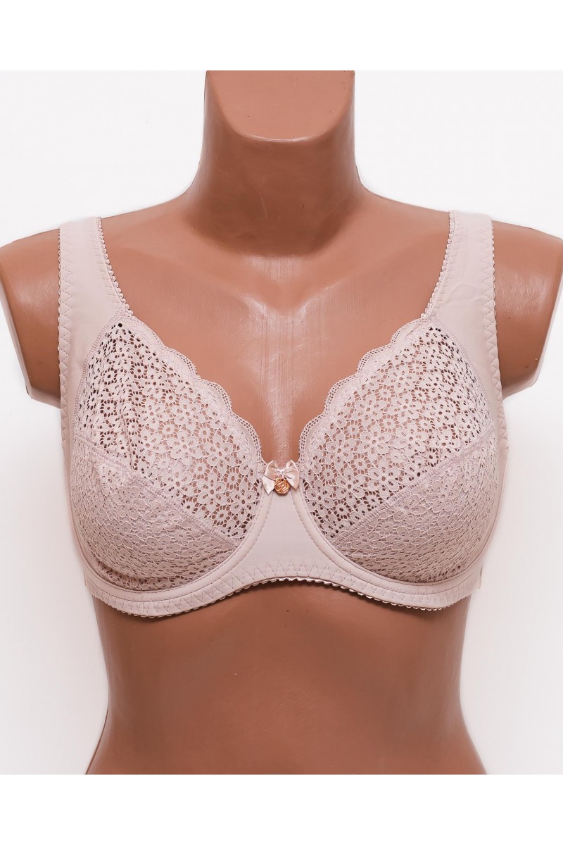 Бюстгальтер кружевной с мягкой чашкой Anfen 31-065 пудра 31-065-1