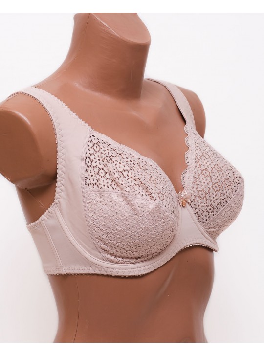 Бюстгальтер кружевной с мягкой чашкой Anfen 31-065 пудра 31-065-1