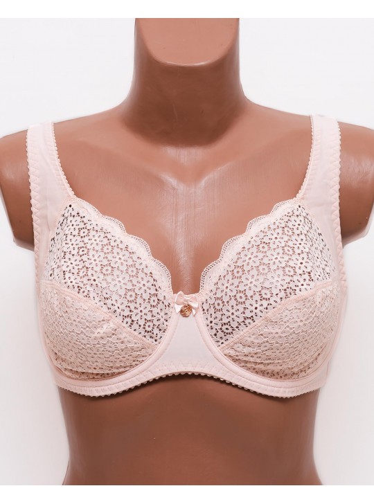 Бюстгальтер кружевной с мягкой чашкой Anfen 31-065 персиковый 31-065-4