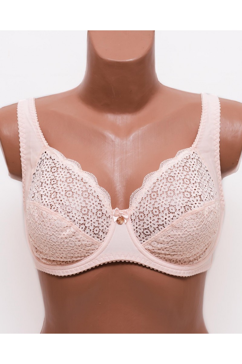 Бюстгальтер кружевной с мягкой чашкой Anfen 31-065 персиковый 31-065-4