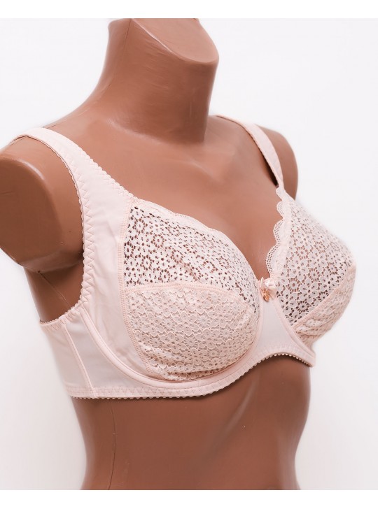 Бюстгальтер кружевной с мягкой чашкой Anfen 31-065 персиковый 31-065-4
