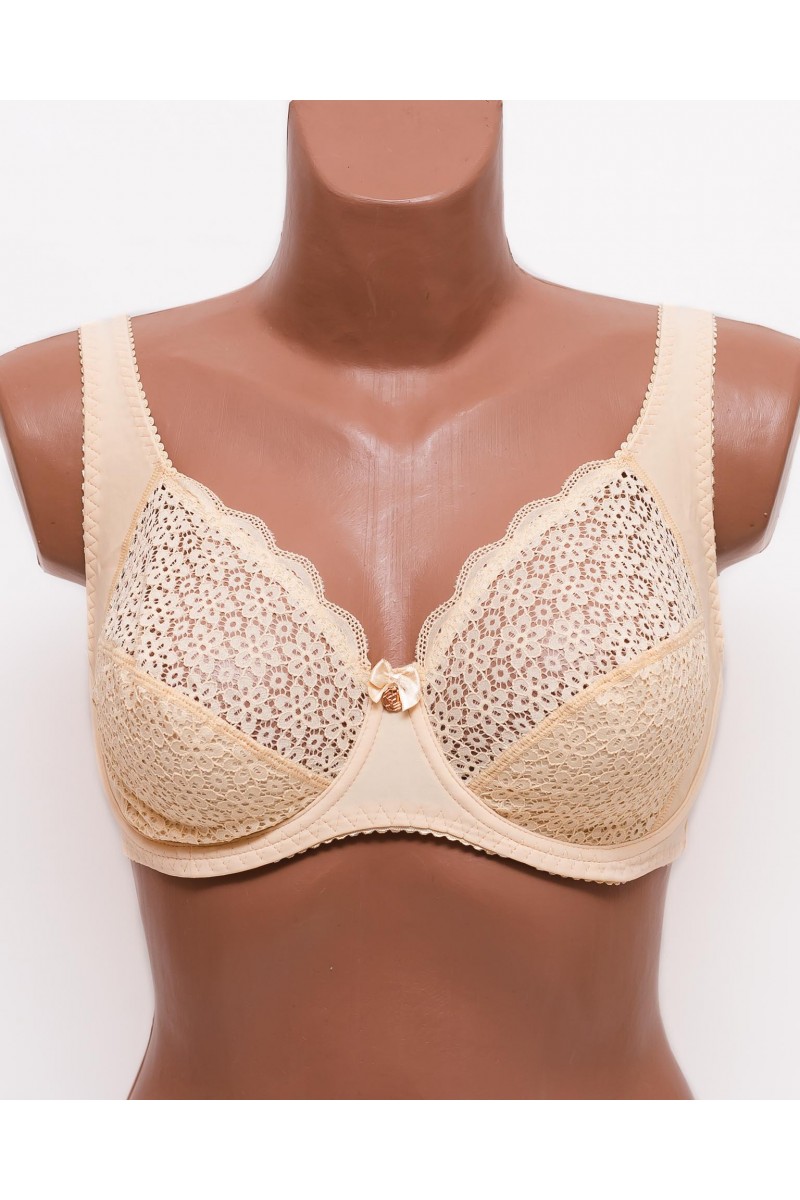 Бюстгальтер кружевной с мягкой чашкой Anfen 31-065 бежевый 31-065-5