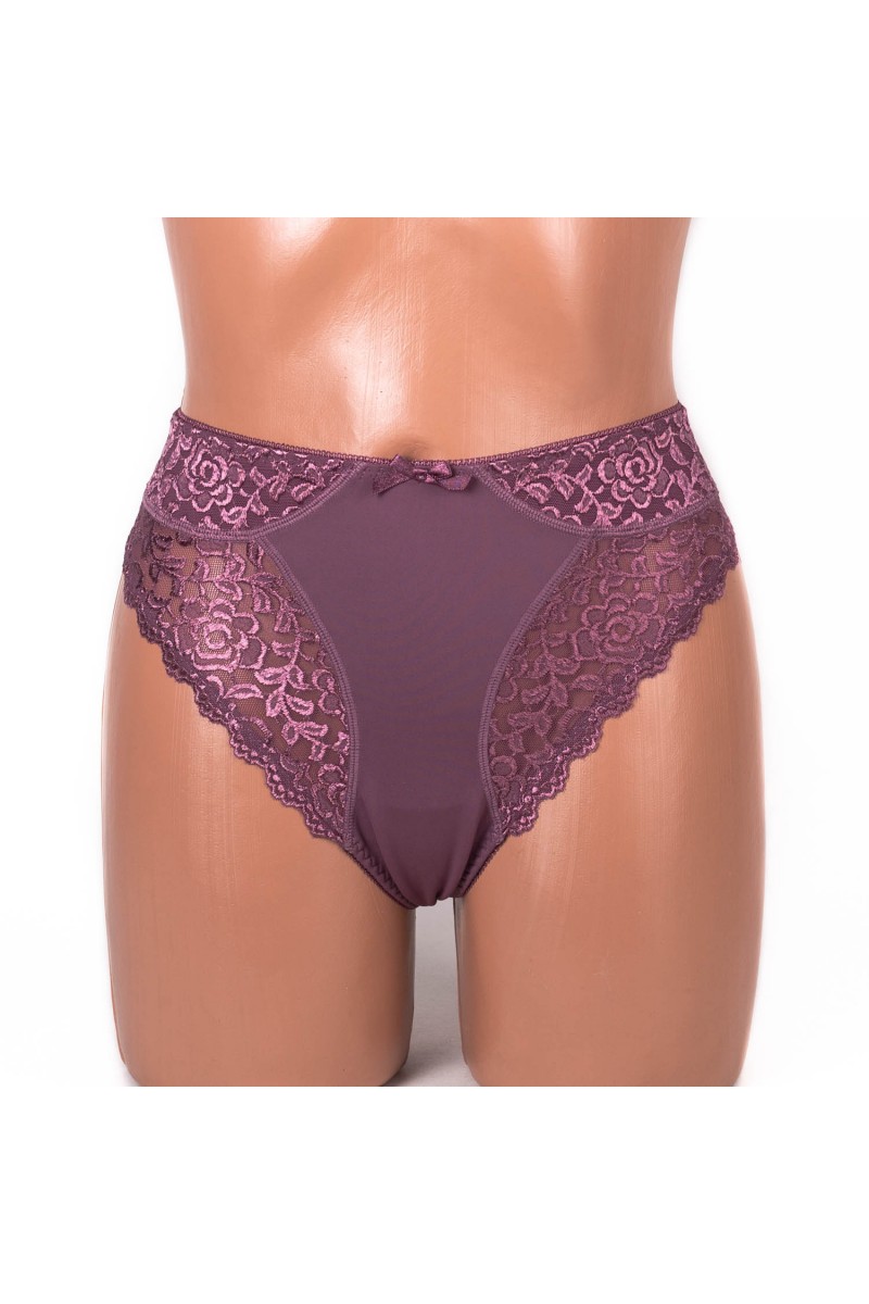 Трусики-стрінги мереживні мікрофібра Anfen 408-55 мокко 4093-5