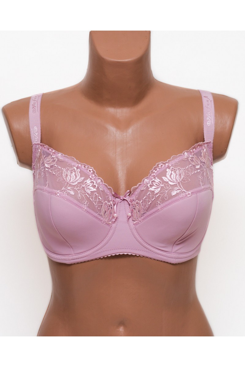 Бюстгальтер с вышивкой Anfen 5-705 пудра 5-705-2