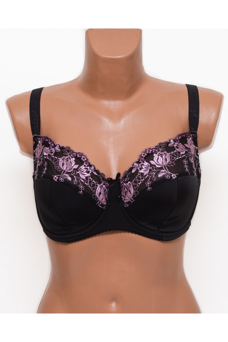 Бюстгальтер с вышивкой Anfen 5-705 черный 5-705-3