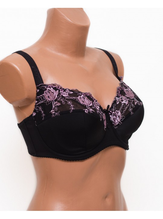 Бюстгальтер с вышивкой Anfen 5-705 черный 5-705-3