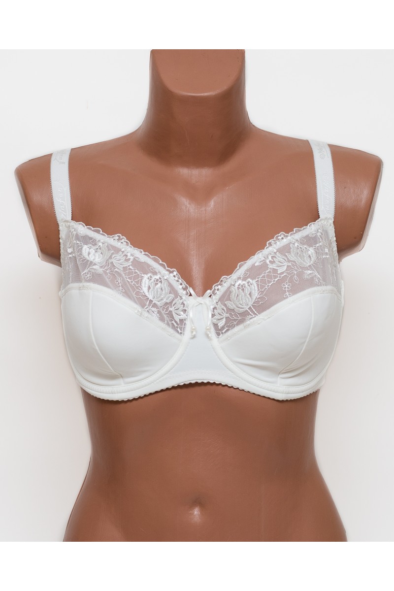 Бюстгальтер с вышивкой Anfen 5-705 молочный 5-705-4