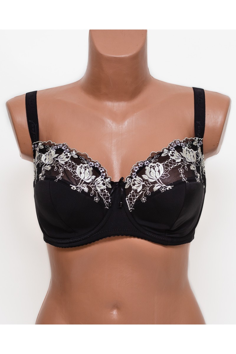Бюстгальтер с вышивкой Anfen 5-705 черный 5-705-5