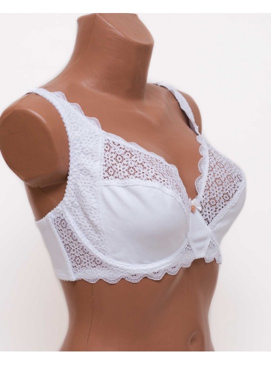 Бюстгальтер мереживний з м'якою чашкою Anfen 5-707 білий 5-707-3