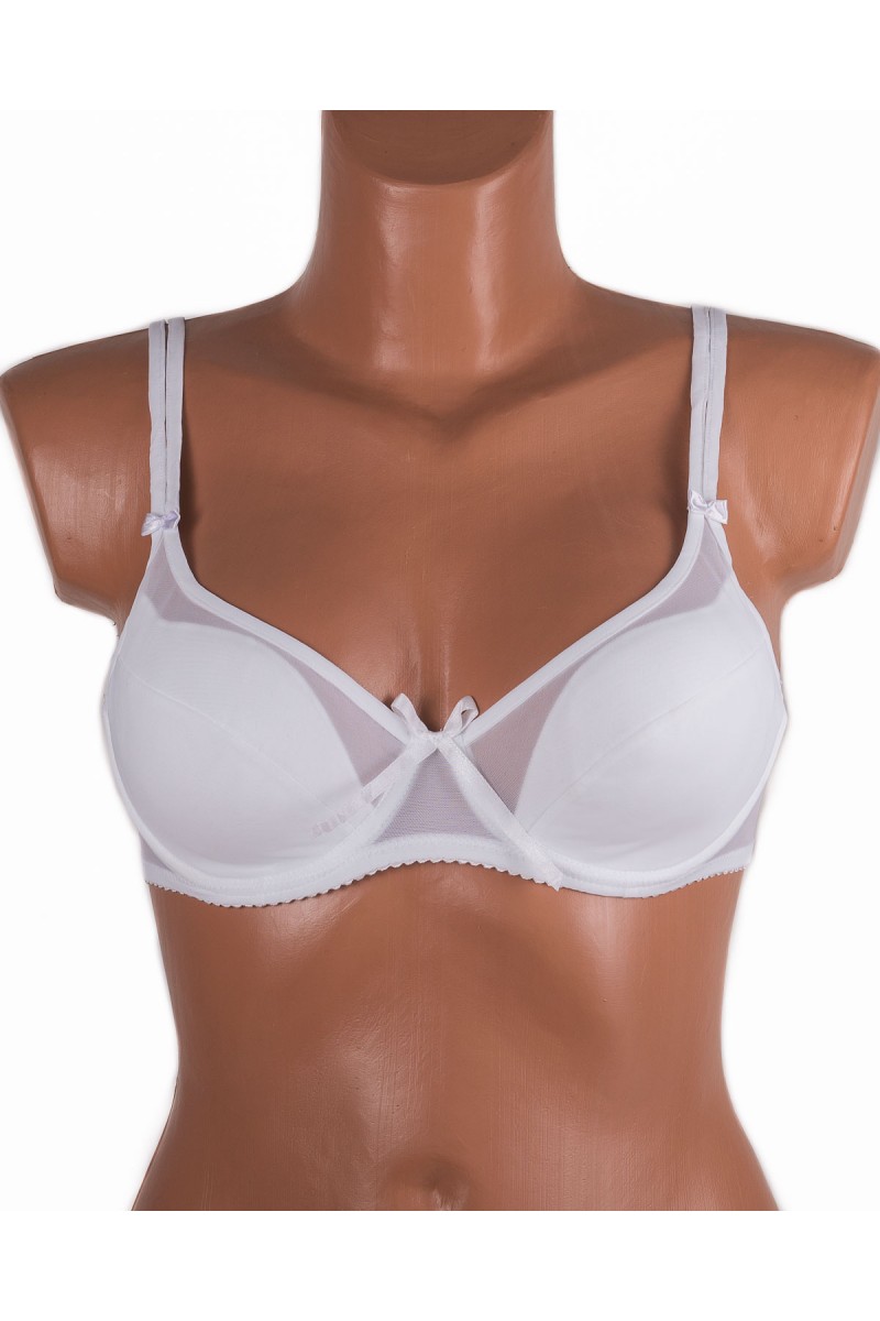 Бюстгальтер на тонкому поролоні з прозорою спинкою Anfen 5015 білий 5015-2