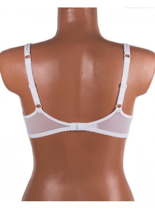 Бюстгальтер на тонкому поролоні з прозорою спинкою Anfen 5015 білий 5015-2