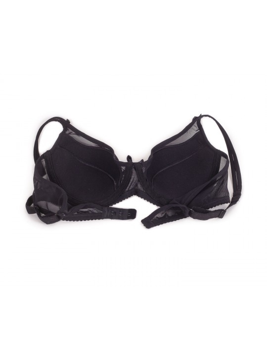 Бюстгальтер на тонкому поролоні з прозорою спинкою Anfen 5015 чорний 5015-6 Бюстгальтер на тонкому поролоні з прозорою спинкою Anfen 5015 чорний 5015-6