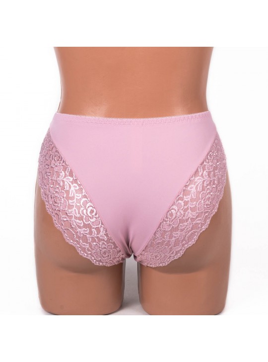 Трусики мереживні з мікрофіброю Anfen 708-33-1 пудра 4092-2 Трусики мереживні з мікрофіброю Anfen 708-33-1 пудра 4092-2