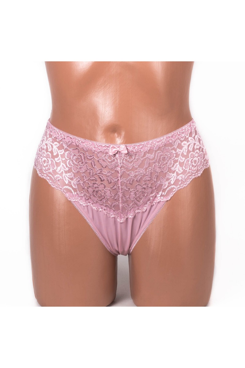 Трусики мереживні з мікрофіброю Anfen 708-33-1 пудра 4092-2 Трусики мереживні з мікрофіброю Anfen 708-33-1 пудра 4092-2
