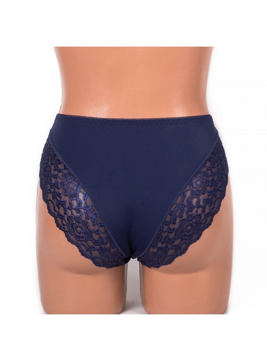 Трусики мереживні з мікрофіброю Anfen 708-33-1 сині 4092-1