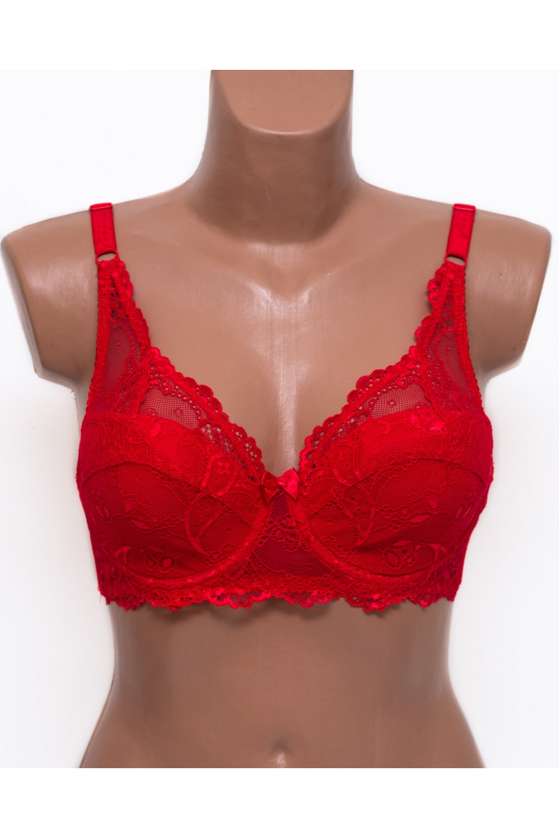 Бюстгальтер мереживна м'яка чашка Anfen 919 червоний 919-6