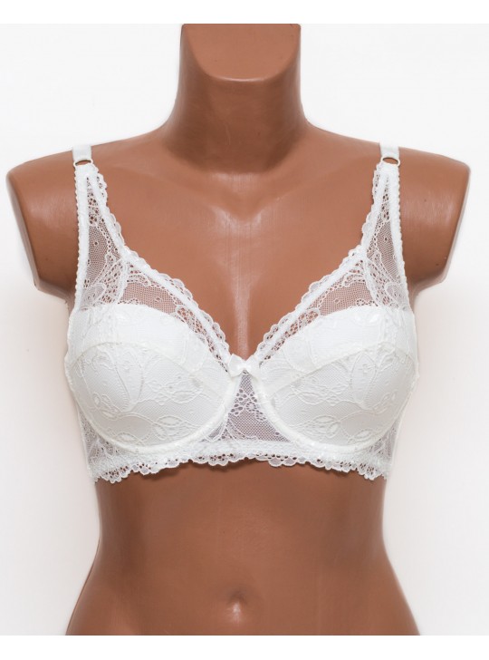 Бюстгальтер мереживна м'яка чашка Anfen 919 молочний 919-9