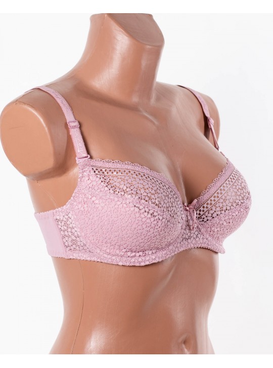Бюстгальтер мереживний з м'якою чашкою Anfen 3-249 пудра 3-249-1