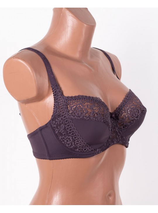 Бюстгальтер мереживний з м'якою чашкою Anfen 31-022 сірий 31-022-10