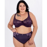 Мереживний бюстгальтер з м'якою чашкою Anfen 5-699 фіолетовий 5-699-6