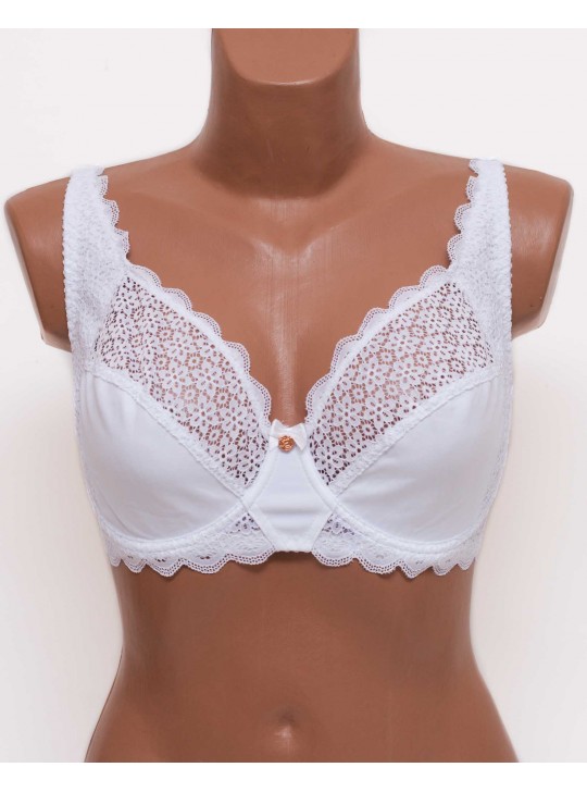 Бюстгальтер мереживний з м'якою чашкою Anfen 5-707 білий 5-707-11