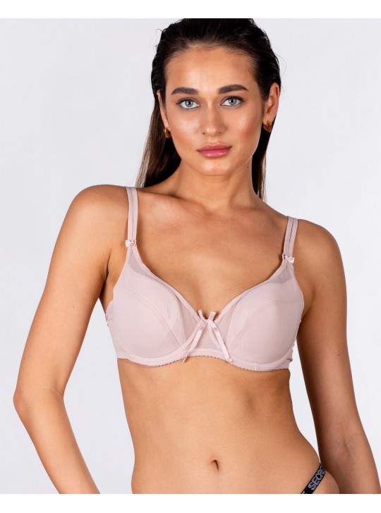 Бюстгальтер на тонкому поролоні з прозорою спинкою Anfen 5015 капучино 5015-4