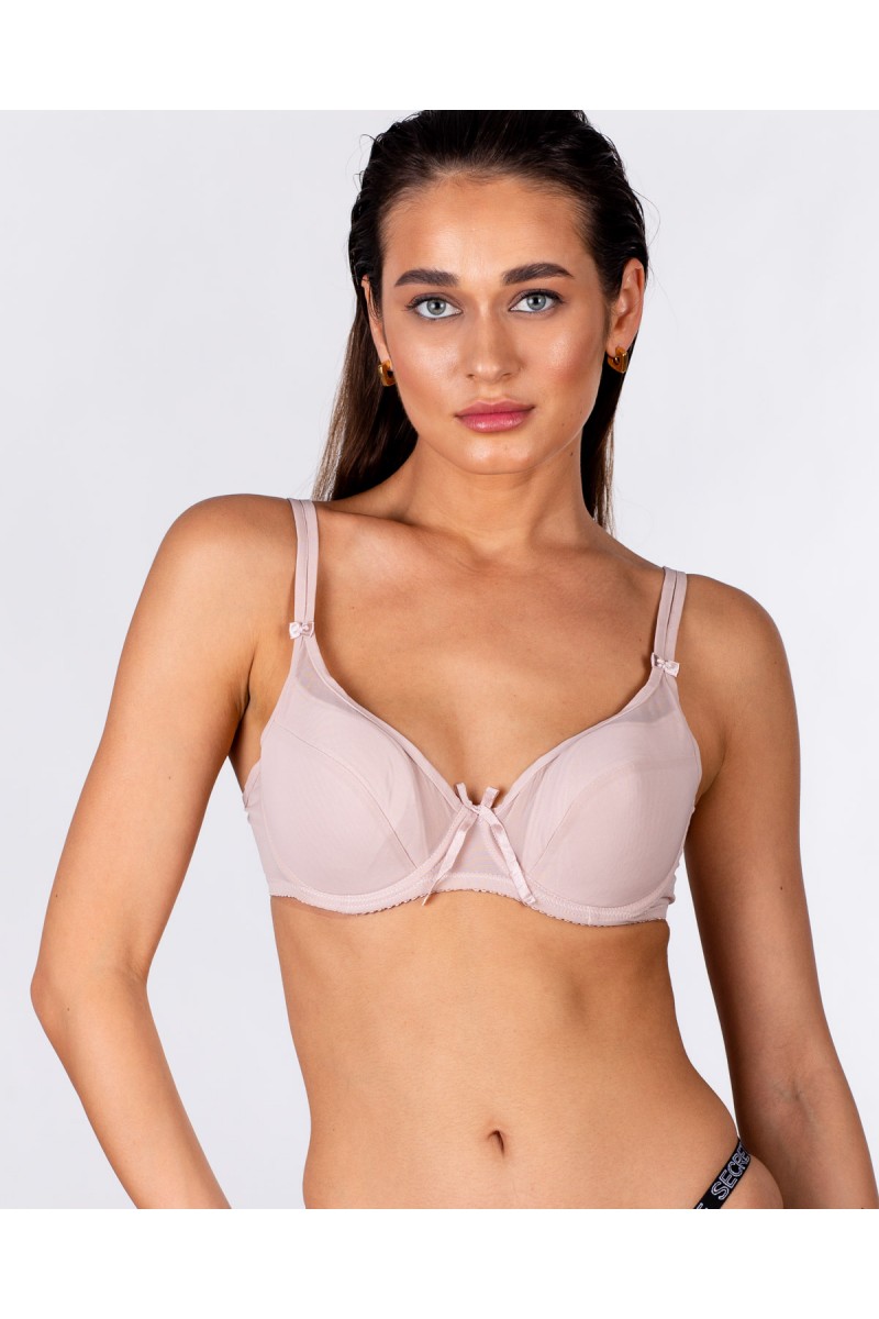 Бюстгальтер на тонкому поролоні з прозорою спинкою Anfen 5015 капучино 5015-4