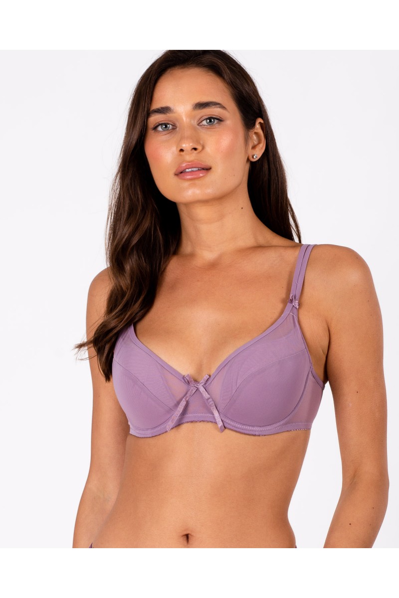 Бюстгальтер на тонкому поролоні з прозорою спинкою Anfen 5015 мокко 5015-3