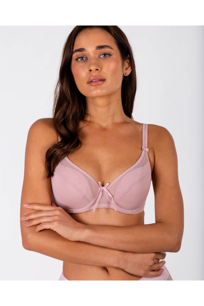 Бюстгальтер на тонкому поролоні з прозорою спинкою Anfen 5015 пудра 5015-5 Бюстгальтер на тонкому поролоні з прозорою спинкою Anfen 5015 пудра 5015-5