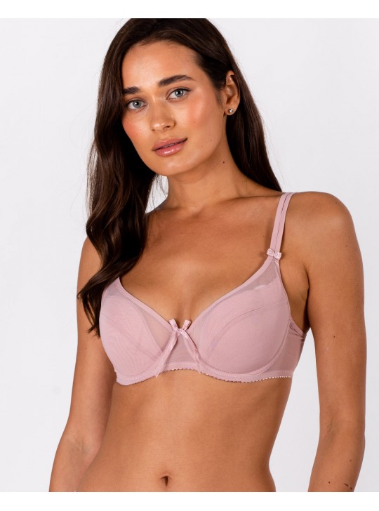 Бюстгальтер на тонкому поролоні з прозорою спинкою Anfen 5015 пудра 5015-5 Бюстгальтер на тонкому поролоні з прозорою спинкою Anfen 5015 пудра 5015-5