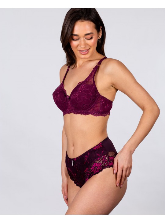 Бюстгальтер мереживна м'яка чашка Anfen 919 марсала 919-5