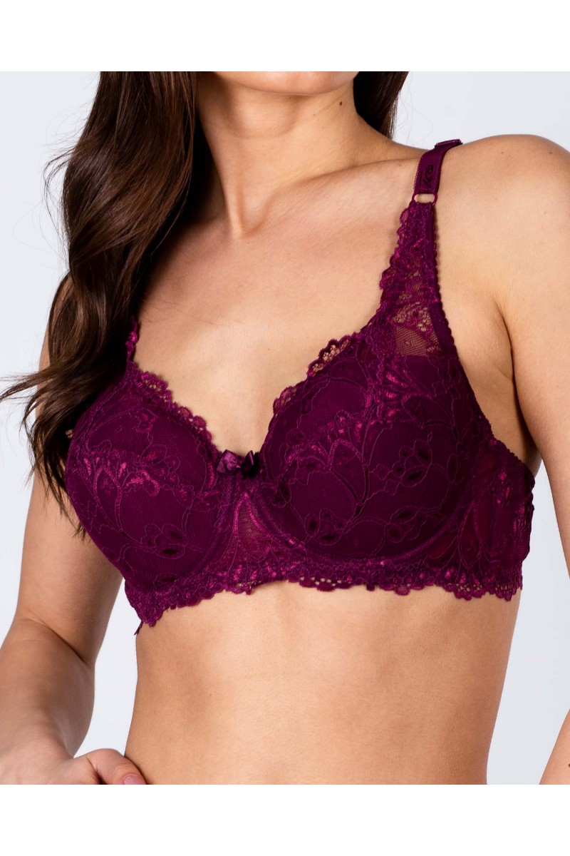 Бюстгальтер мереживна м'яка чашка Anfen 919 марсала 919-5