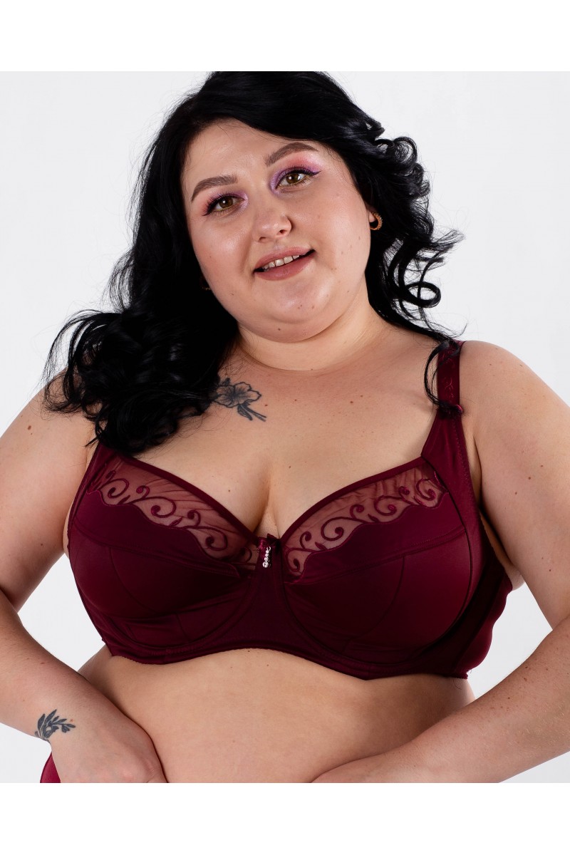 Бюстгальтер м'яка чашка на тонкому ущільнювачі Finikin 5036 марсала 5520-1