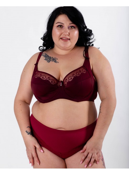 Бюстгальтер м'яка чашка на тонкому ущільнювачі Finikin 5036 марсала 5520-1
