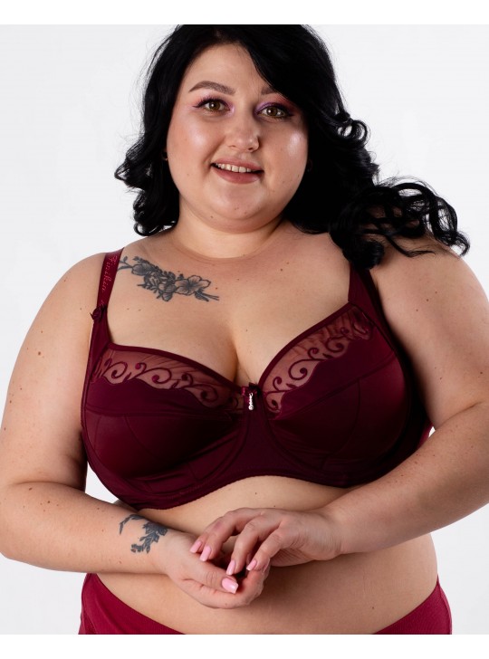 Бюстгальтер м'яка чашка на тонкому ущільнювачі Finikin 5036 марсала 5520-1