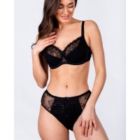 Бюстгальтер з вишивкою Lanny mode 11150 чорний 11150-7