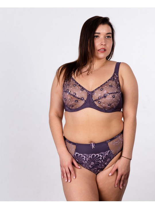 Бюстгальтер з прозорою чашкою Lanny mode 11245 мокко 11245-1