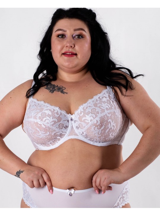 Бюстгальтер з вишивкою Lanny mode 11294 білий 11294-1